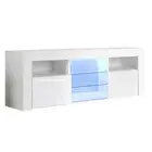 New TV Cabinet Entertainment Unit Stand RGB LED Gloss Furniture 160cm White