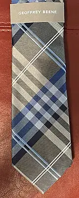 Geoffrey Beene blue plaid Tie