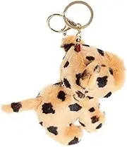Plush Leopard Pendant Keychain Cute Stuffed Animal Accessory for Bags Keys Day Present Fun Decorative Key Holder