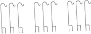 Kisangel 3sets Elegant Iron Shepherd Hooks Garden Lantern Hangers Bird Feeder Hooks for Outdoor Deck Lawn Vintage Style 3pcs*3