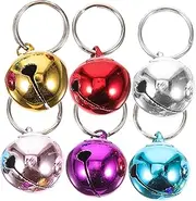 INOOMP 6pcs Multi Function Cat Dog Collar Bells Crafted Stainless Steel Hanging Charms Pet Accessory for DIY Crafts Home Decor Festive Celebrations