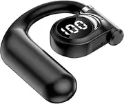 Wireless Open-Ear Earbuds - LED Display bluetoth Headphones, Ultra-Lightweight Air Conduction Earphones | Secure Fit Sports Headset for Running, Riding, Long Battery Life, Noise Reduction Mic