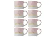 8PK Mikasa 450ml Reactive Glaze Coffee Mug Cup Stoneware Drinkware w Handle Pink
