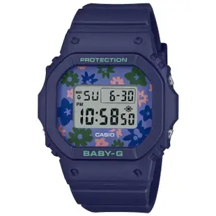【CASIO 卡西歐】BABY-G 綻放花卉 經典時尚電子腕錶 母親節 禮物(BGD-565RP-2)