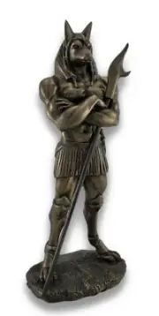 Egyptian God Anubis Statue Deity Jackal Figurine