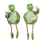 Novelty Shelf Sitters with Dangling Legs for Home décor (Set of 2 Turtles)