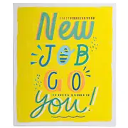Neon New Job Celebration and Congratulations Card