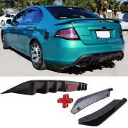 Car Rear Fin Diffuser Splitter Canard& Lower Bumper Wing Lip Ford Falcon XR6 XR8