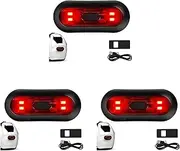 3X LED Helmet Light,Motorcycle Helmet Brake Light Rechargeable Bike Rear Red Warning Light for Night Riding