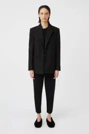 The Charlton Relaxed Viscose Pant in Black by C&M