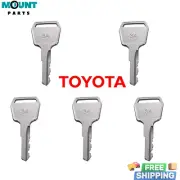 5X Keys Toyota Equipment Forklift Ignition Keys for Older Model Lifts