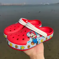 在飛比找蝦皮購物優惠-Crocs 兒童洞洞鞋 馬里奧寶寶涼鞋 3D趣味鞋子 男女童