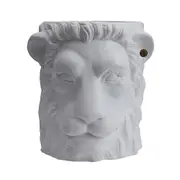 Garden Glory Lion Flower/Plant Pot Centerpiece Tabletop Decor Large White