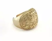Adjustable Ring Raw brass (21mm 11US inner size - Adjustable ) OZ2132