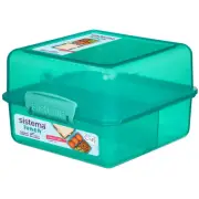 Sistema Lunch Box with Compartments ,1.4 L Lunch Cube ,Food Storage Container wi