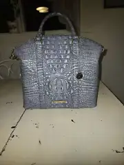 Brahmin Large Duxbury satchel Light Denim Tetra Leather -NWT
