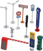 KOMBIUDA 1 Set Miniature Traffic Signal Sign Models for Simulation Road Signs Traffic Scene Playset for Learning and Imaginative Play