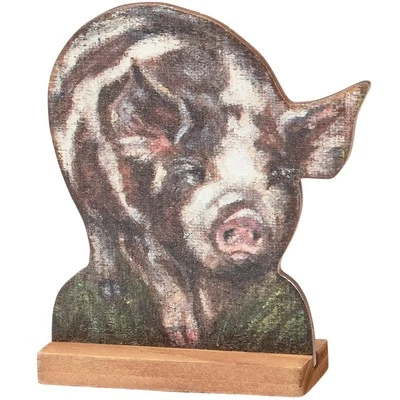 Kune Kune Pig | Wood Stand Up Decor Sign | Primitives by Kathy