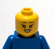 Lego - Minifigure Head - Dual Sided - Female, Smile, Open Mouth, Teeth, Squint