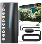 2200+ Miles Range TV Antenna Indoor, Digital Antenna for Smart TV with Amplif...