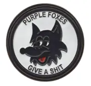4.5" MARINE CORPS HMM/VMM-364 PURPLE FOXES WHITE LEATHER PATCH