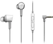 ASUS ROG Cetra II Core Moonlight White in-Ear Gaming Headphones (Liquid Silicone Rubber Drivers, 90° Cable Connector, Hi-Res Audio, 3.5 mm, for PC, Mac, PS4, PS5, Xbox One, Switch and Mobile Devices)