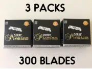 3-pack 100 Derby Premium Single Edge Razor Blades Total 300 Blades NEW!