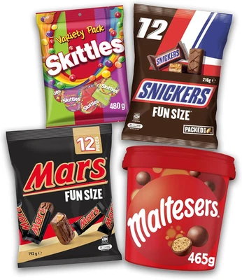 Mixed Chocolate Lollies Sharepack & Bucket Bundle: , Snickers, Mars, Skittles