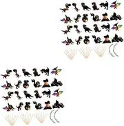 4 Sets Child Scratch Paper Toy Dinosaur Party Favors Hand-Painted Scratch Cards for Boys and Girls Educational DIY Craft