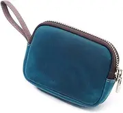 [SLEDEZ] Mens Cash Change Wallet Vintage Simple Leather Zip Small Wallet for Keys Earphone Coin Purse(Colour 1)