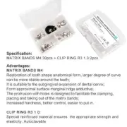 Dental Matrix Bands Ring Fit Garrison Palodent V3 System Clip Rings Clamp Kit