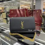 二手正品YSL 聖羅蘭 KATE 黑色 經典 魚子醬 流蘇 鏈條包 肩背包 斜背包 女包 354021