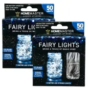 2X 5M Home Master® Fairy Lights Cool White Ambience Battery Operated Elegant
