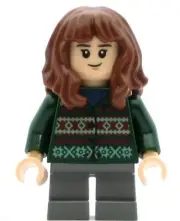 LEGO Harry Potter Minifigure Hermione Granger - Dark Green Sweater (Genuine)