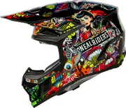 ONeal 3SRS Crank, motocross helmet , color: Matt Black/Red/Green/Yellow , size: M