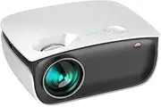W2 Mini Projectors 7500 Lumens Support Mirroring Full HD 1080P Projector 4k Hometheater Video Beamer Projector for Phone(WhiteS25)