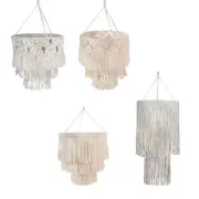 Macrame Lamp Shade Lampshade Handmade Cotton Rope Bohemian Pendant Light Shade