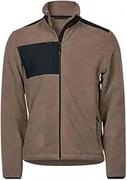 [Tee Jays] Mens Mountain Fleece Jacket (UK Size: M) (Clay/Black)