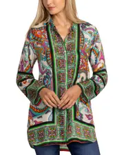 Johnny Was Delia Silk Tunic