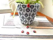 5 PIECE SET -TINY LADYBUGS HOME DECORATION MANDALA DOT- HAND PAINTED MANDALA