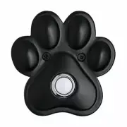 Doorbell Large Animal Paw Print Black Push Lighted Button Solid Brass