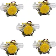 Mellisso 5X 10W Water Flow Pump Mini Hydro Generator Turbine Flow Hydraulic Conversion 12V
