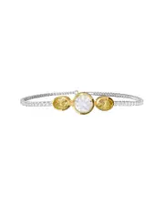 14K 4.02 ct. tw. Lab-Grown Diamond & Gemstone Bangle Bracelet
