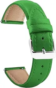 [ONE ECHELON] Quick Release Watch Band Compatible With Armani Exchange Drexler Axt2000 Faux Leather Replacement Strap (Jade Green)