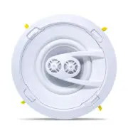 TruAudio GD72 7 In-Ceiling Dual Voice Coil Ghost Speaker, White Poly Woofer