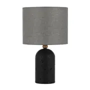 Livia Black Travertine Table Lamp