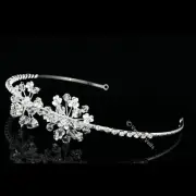 Bridal Flower Cluster Rhinestone Crystal Prom Wedding Tiara Headband V842