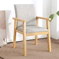 在飛比找momo購物網優惠-【靚白家居】實木扶手椅 S313(椅子 書桌椅 餐椅 木頭椅