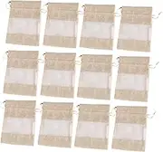 NOLITOY Natural Paper Drawstring Bags for Party Favour Jewelry Home Organization