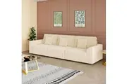 ADVWIN 5 Seater Sofa Modular Sofa Sectional Couch Lounge Comfy with Cushion Corduroy Beige